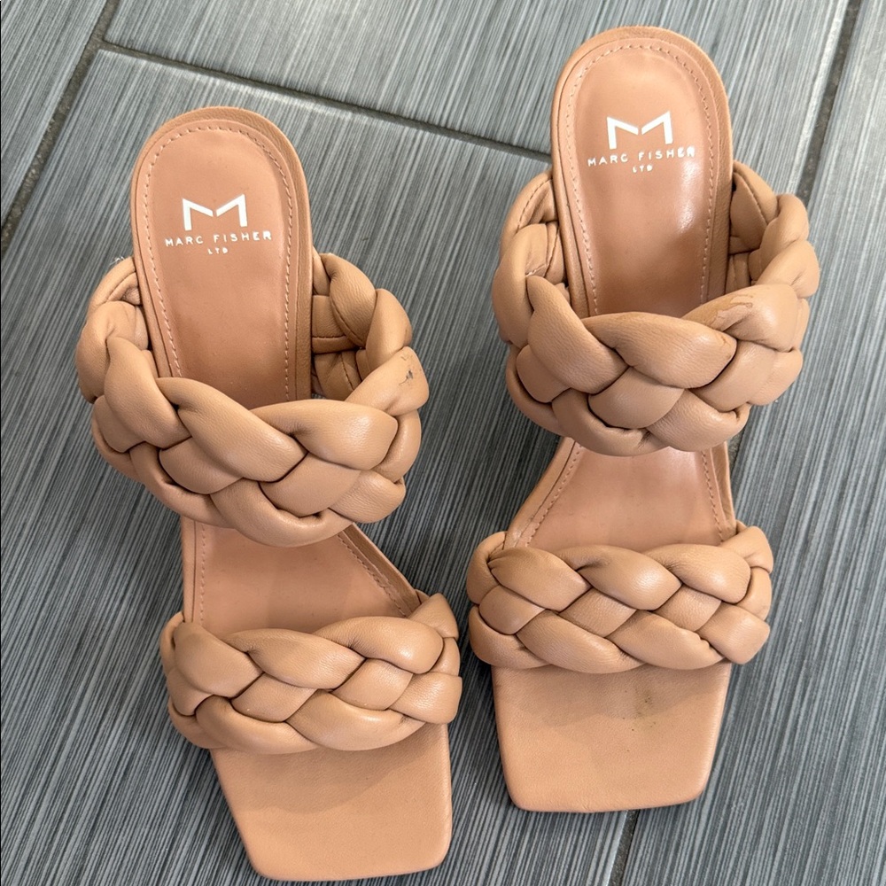 Marc Fisher Tan Braided Women's Sandals